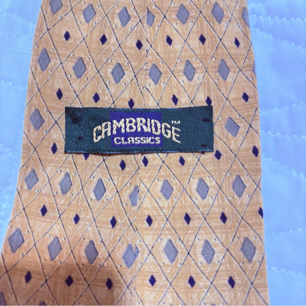 Cambridge Classics 100% Silk Tie — Printed in Italy, Made in USA